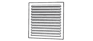 BM461/W Compartment and Door Ventilation Face fitting aluminium vent